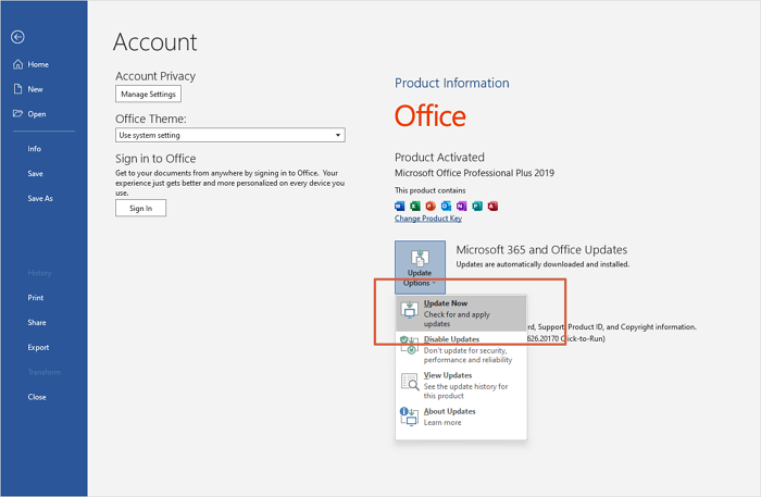 MS Word aktualisieren
