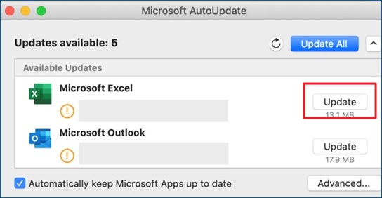 อัปเดต Outlook