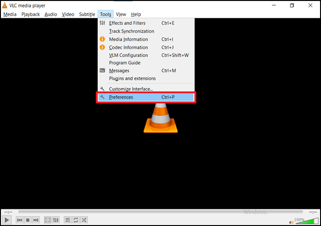 vlc tools preferences