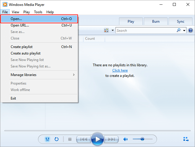 Utilisez Windows Media Player pour convertir le fichier MP4.