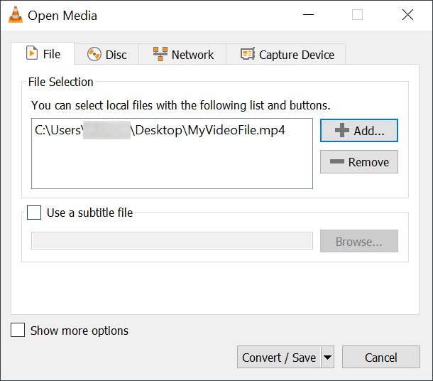 Add video to convert