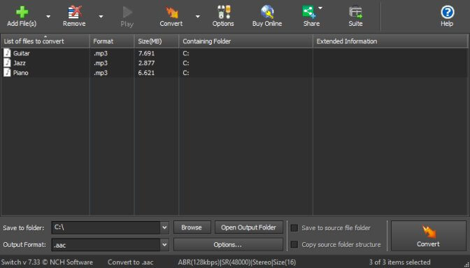 Switch Audio File Converter Software