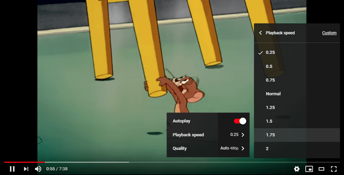 YouTube Speed Changer