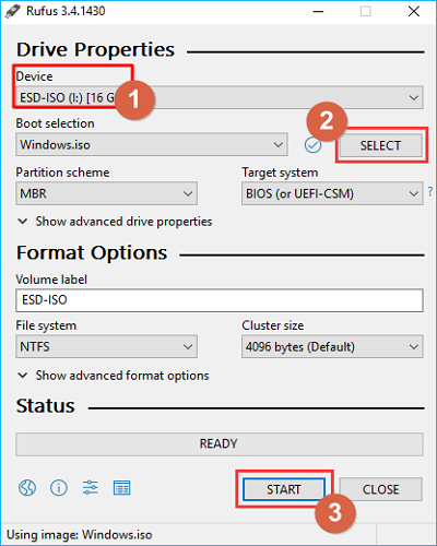 Brennen Sie die Windows-ISO-Datei auf USB-Laufwerk-1