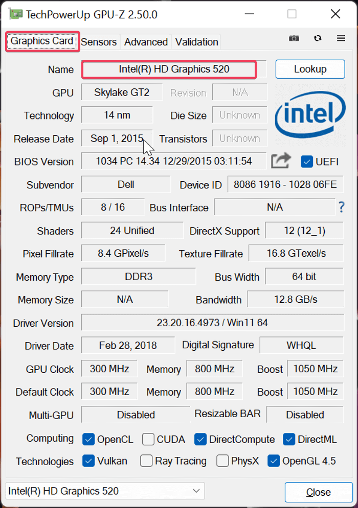 GPU-Z Graphics Card GPU Information Utility