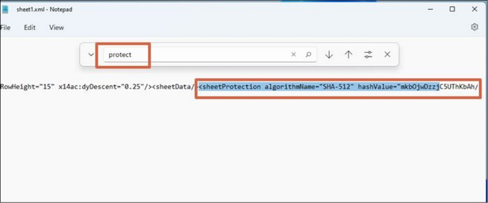 Borrar detalles de protección de la hoja