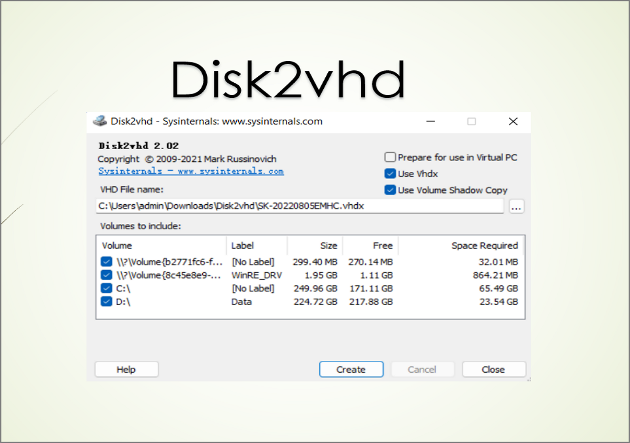 disk2vhd download