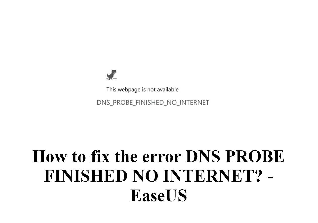 How to fix the error DNS PROBE FINISHED NO INTERNET? - EaseUS