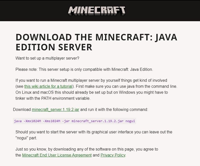 Minecraft Online Server, Minecraft