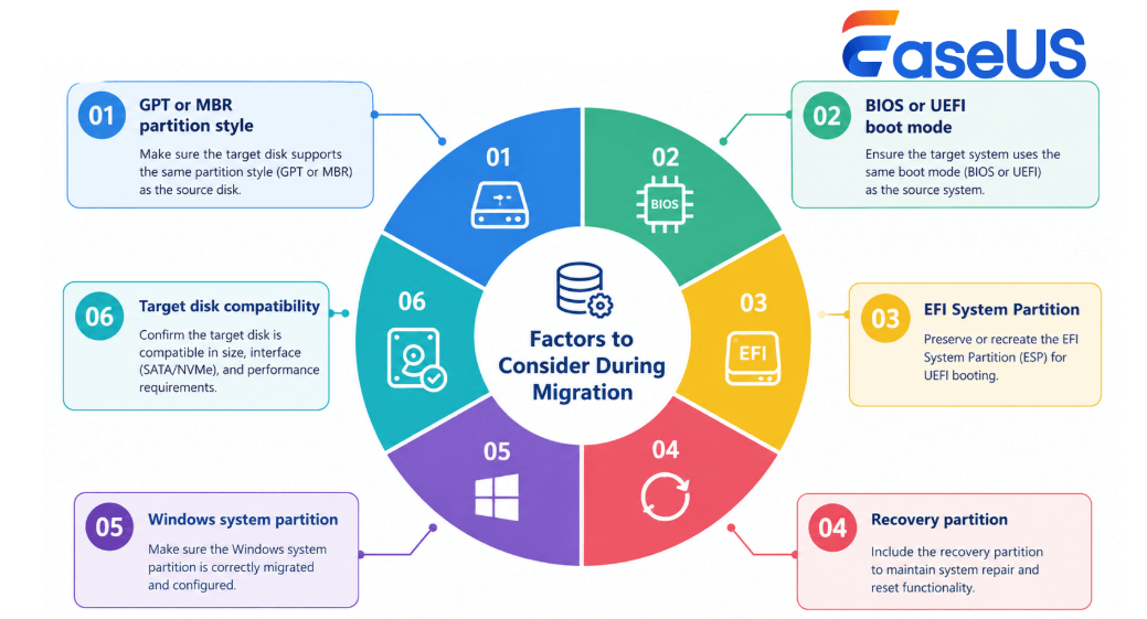 Factors to consider while system migration