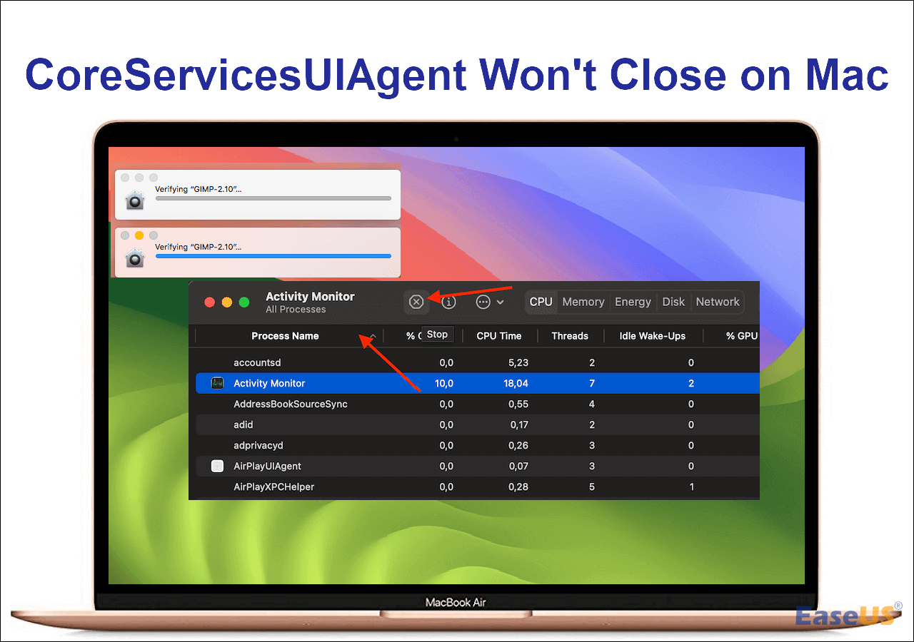 How to Close Core Services Ui Agent on Mac  