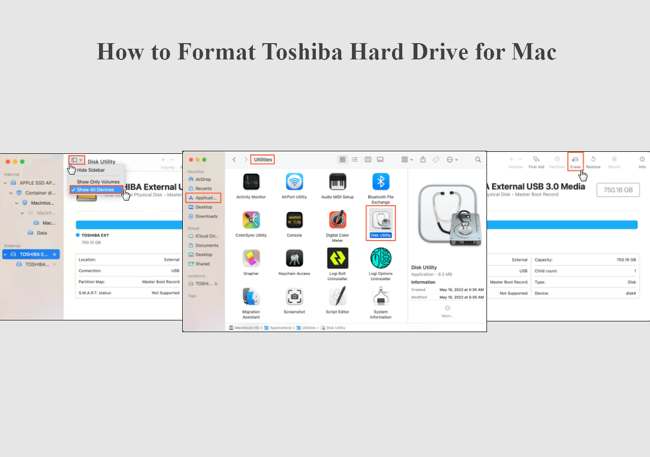 How to Format a Toshiba Hard Drive for Mac  