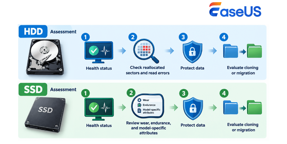 HDD SSD Assessment steps