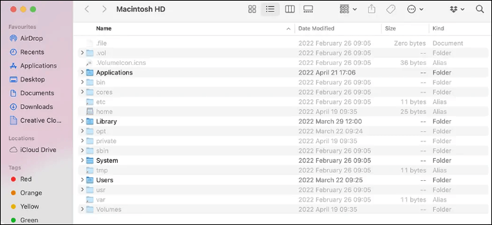 mostrar archivos ocultos