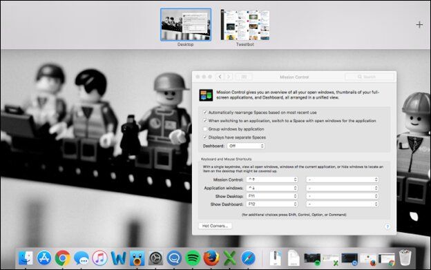 Hit the hotkey to launch Mission Control