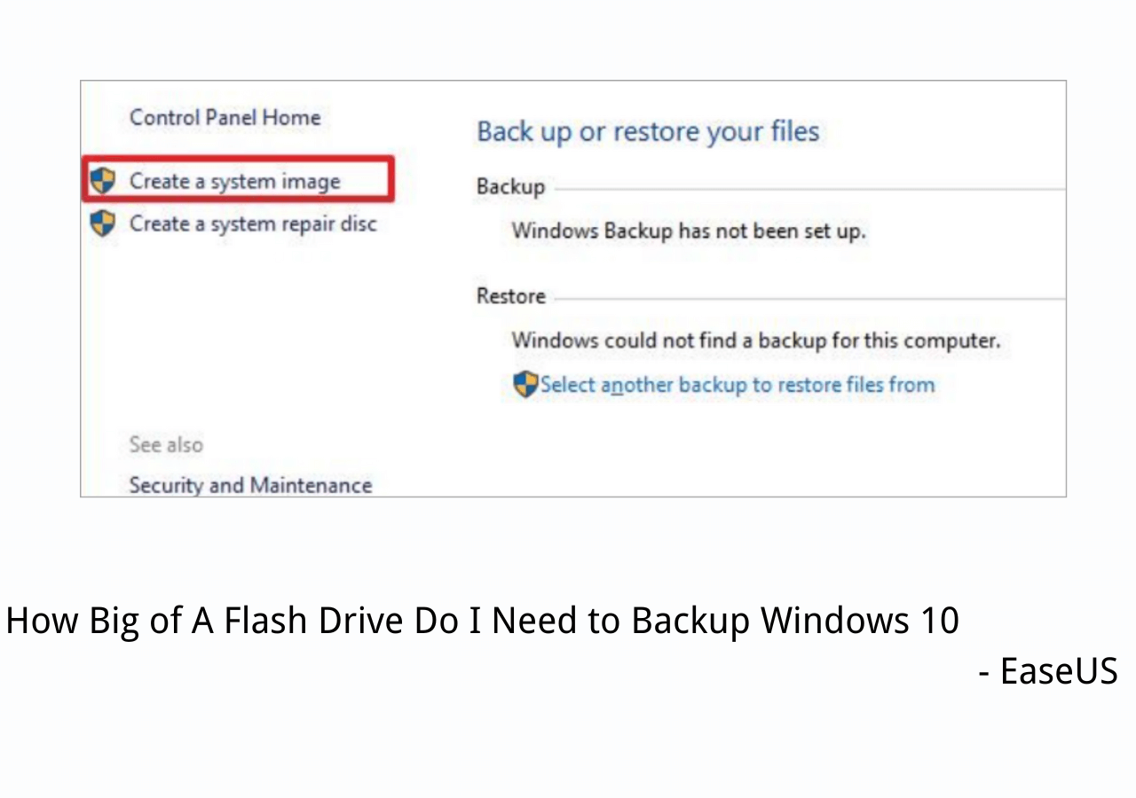 How Big of A Flash Drive Do to Backup 10 - EaseUS