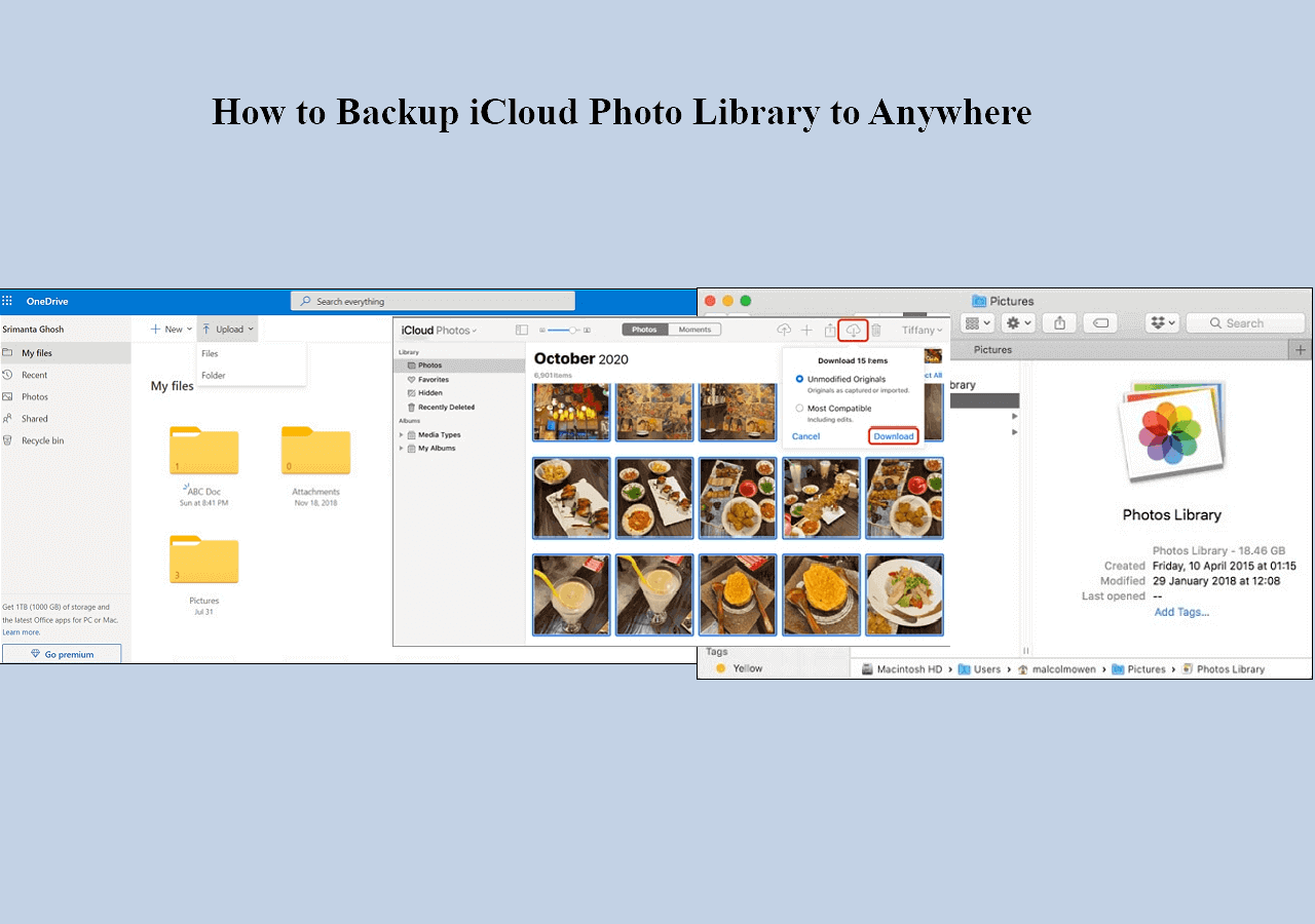 How to Backup iCloud Photo Library to Anywhere EaseUS