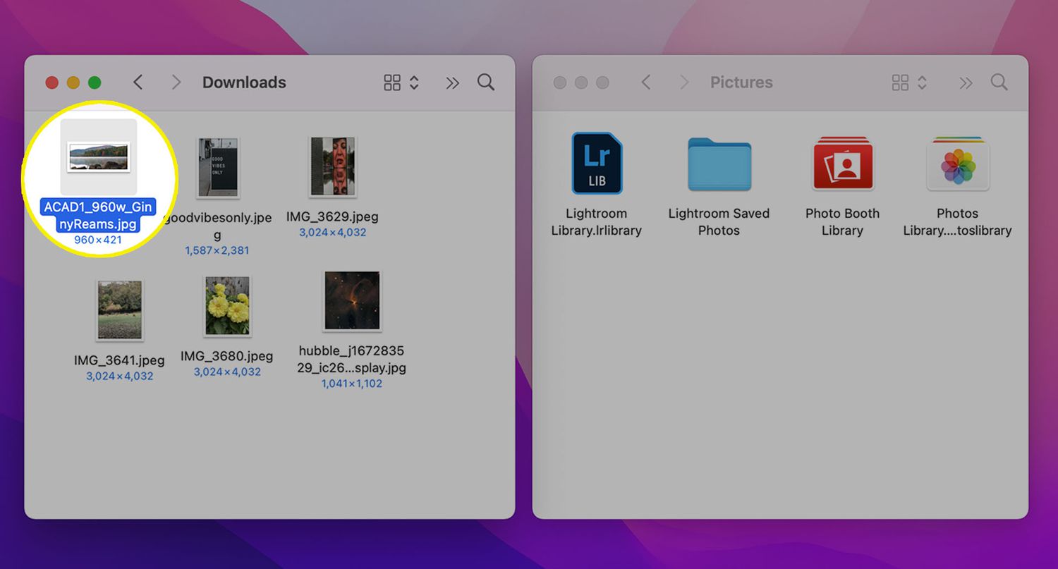 Ziehen und Ablegen auf dem Mac