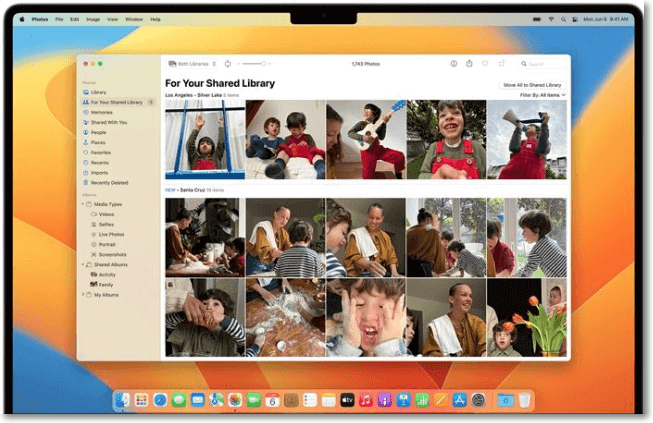 macOS 13 icloud condivide la libreria di foto