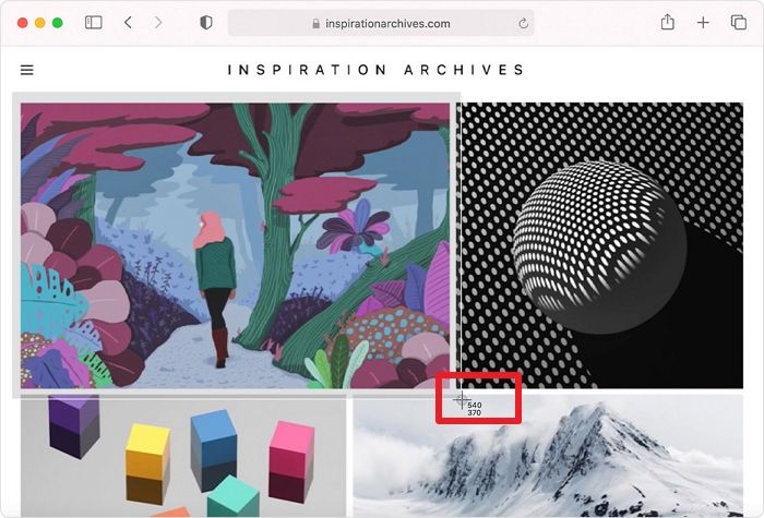 Screenshots erstellen, um Bilder auf dem Mac zu speichern