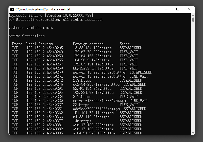 netstat cmd command  Internet skills, Prompts, Hacks