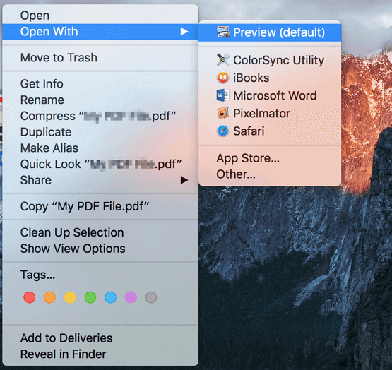 abrir archivos PDF con macOS Preview
