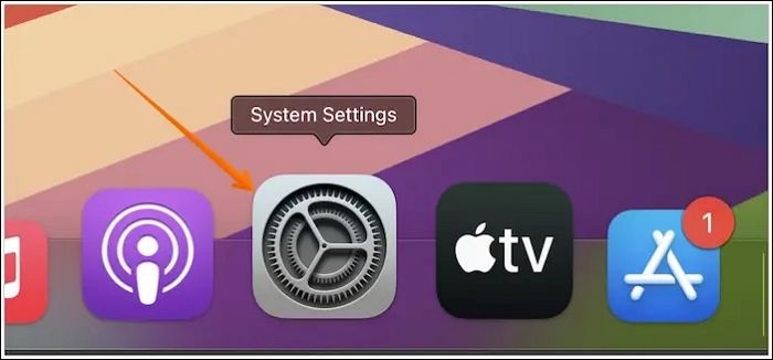 設定を開く システム環境設定