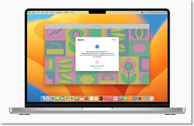 chiavi di accesso macOS 13