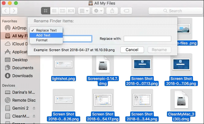 renombrar varios archivos