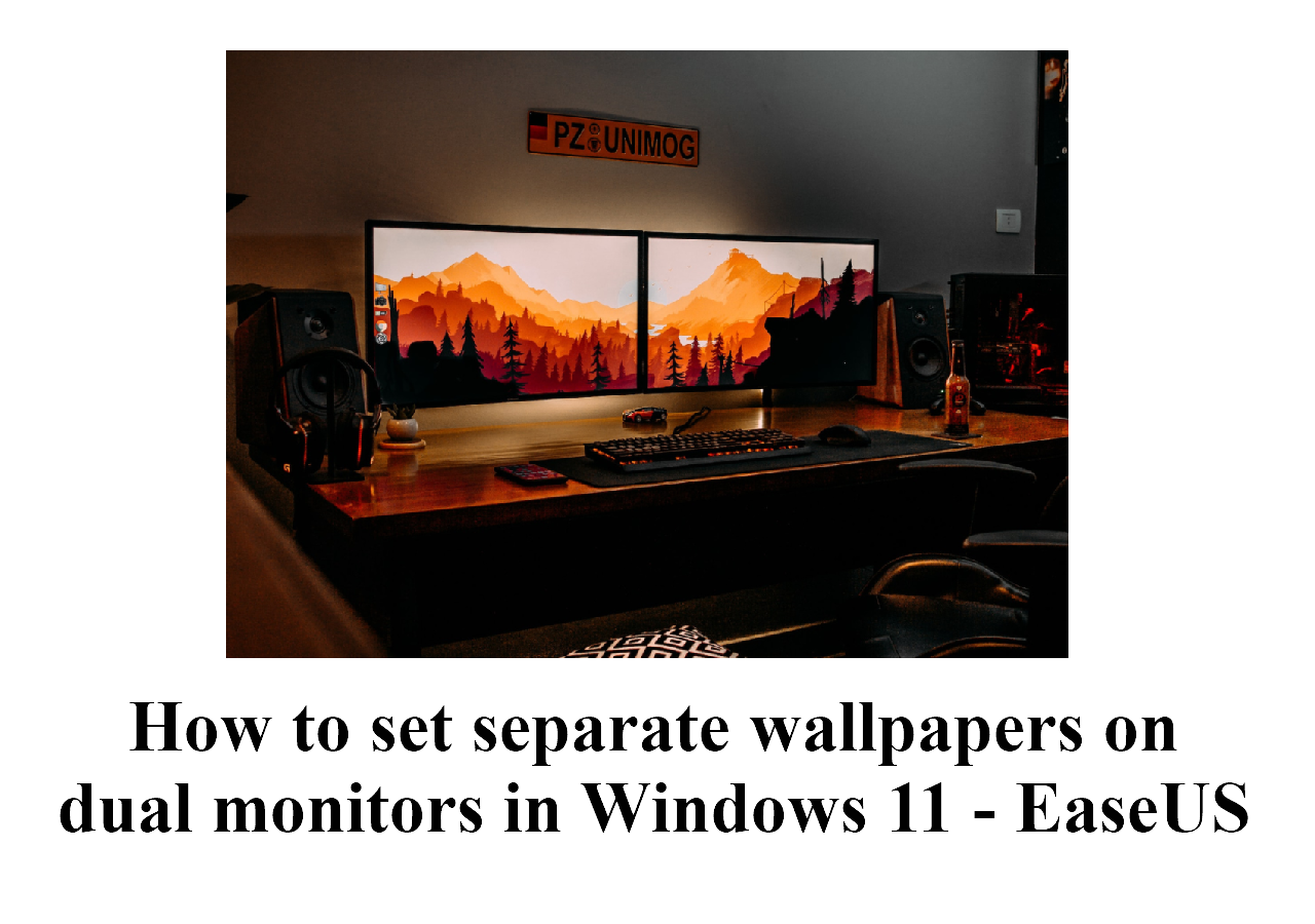 How to set separate wallpapers on dual monitors in Windows 11 - EaseUS