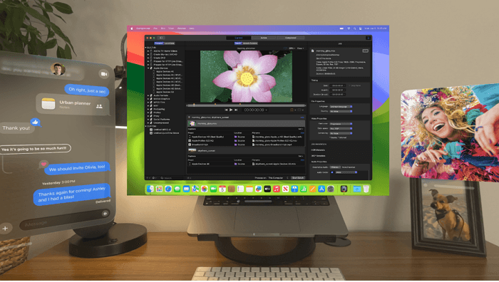 Mac-Bildschirm mit Apple Vision Pro teilen