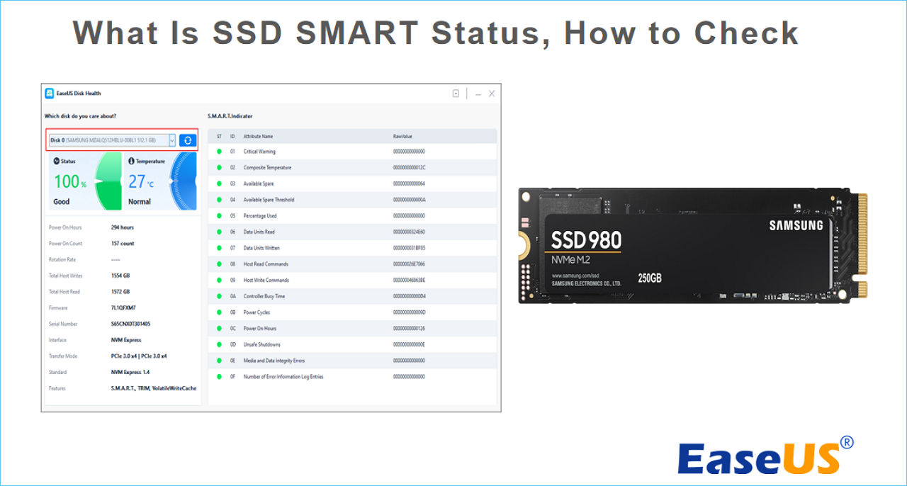 What Is SSD SMART Status, How to Check [Full Guide]