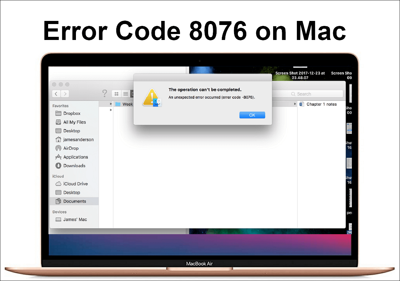 How to Fix Error Code 8076 on MacBook Pro/Air