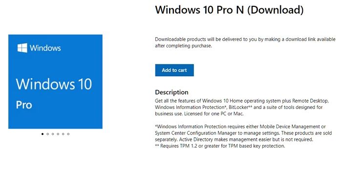 What Is The Difference between Windows 10 Pro and Windows 10 Pro N - EaseUS