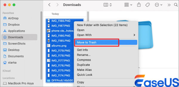 przenieść do kosza