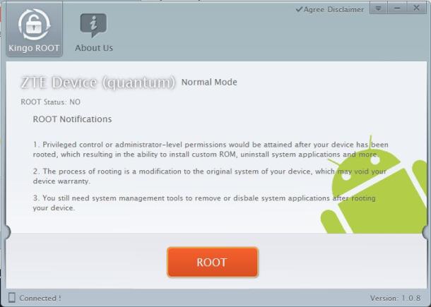 Run Android Root and connect your phone to PC