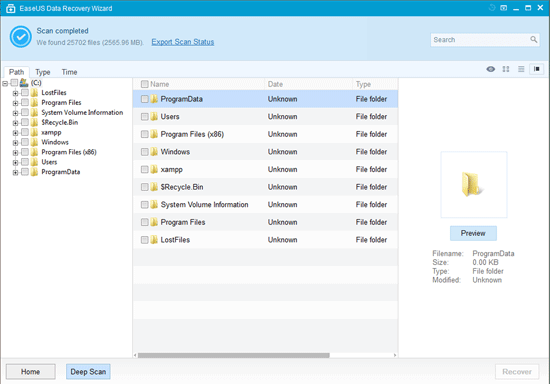 EaseUS Data Recovery Wizard - Preview Found Pictures or Files