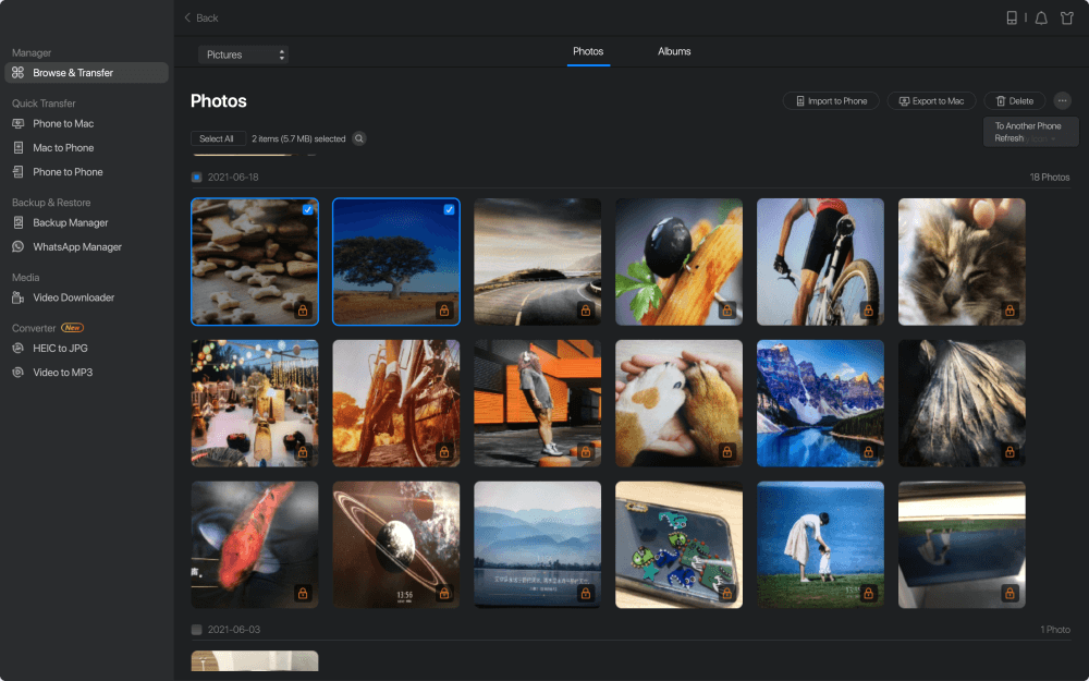 manage files on iPhone with Mac step3