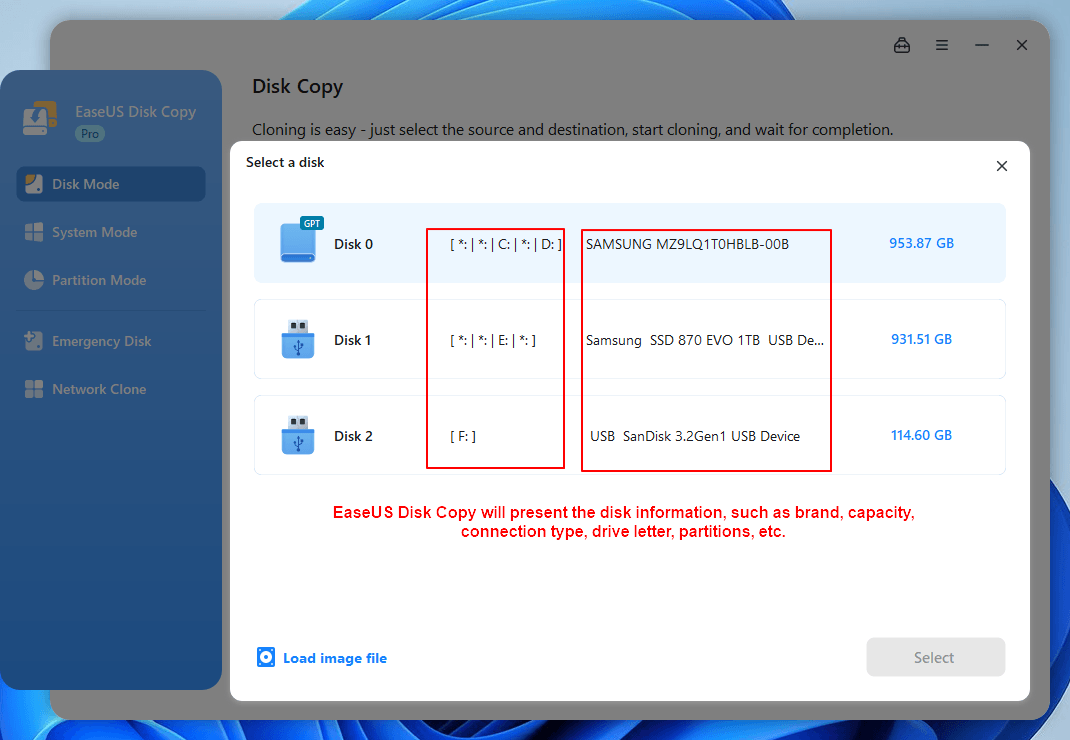 EaseUS Disk Copy screenshot 1