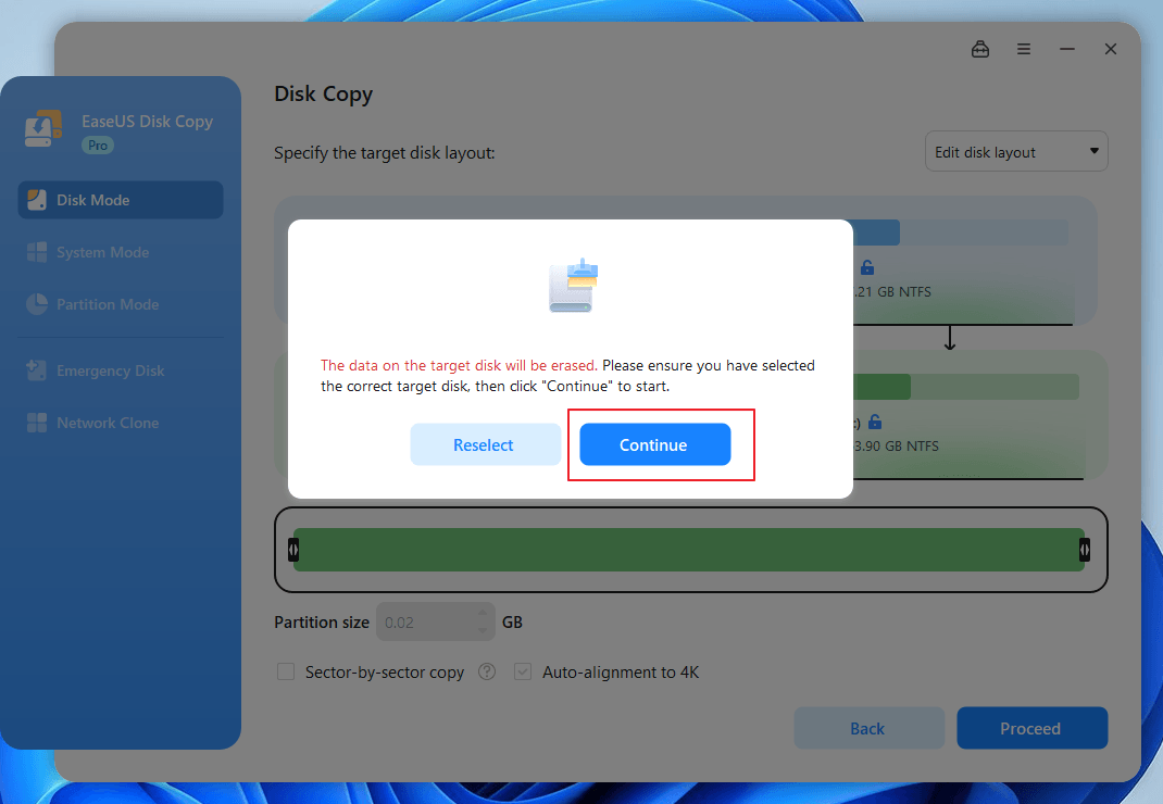 EaseUS Disk Copy screenshot 1