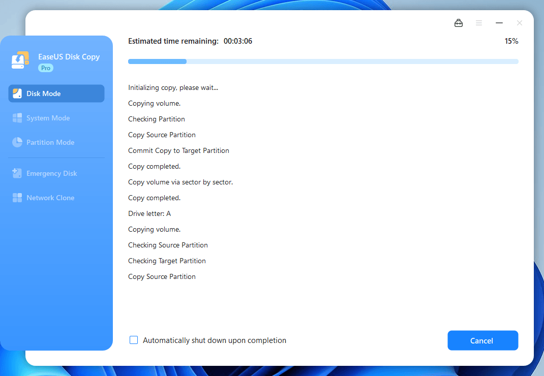 EaseUS Disk Copy screenshot 1